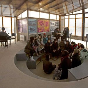 People seated in a circle