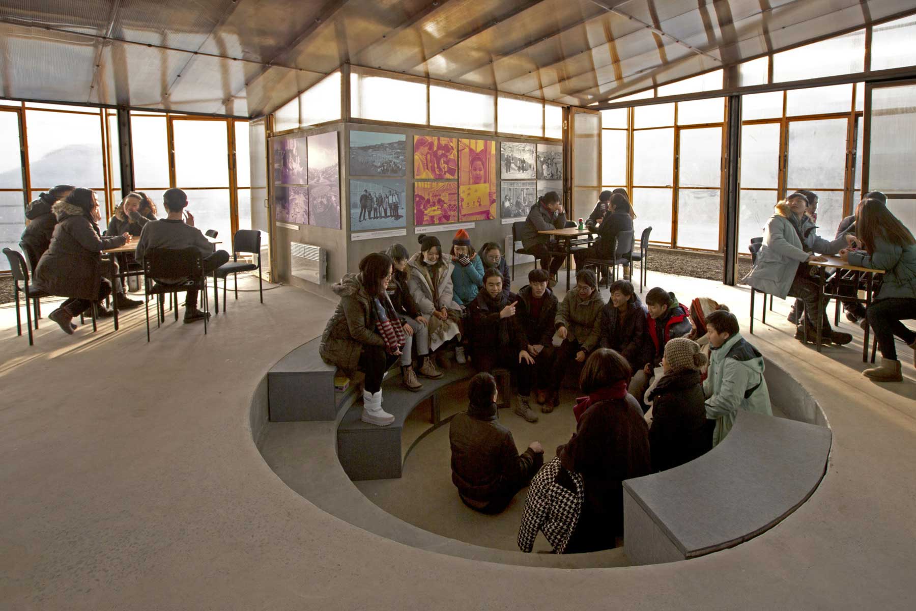 People seated in a circle