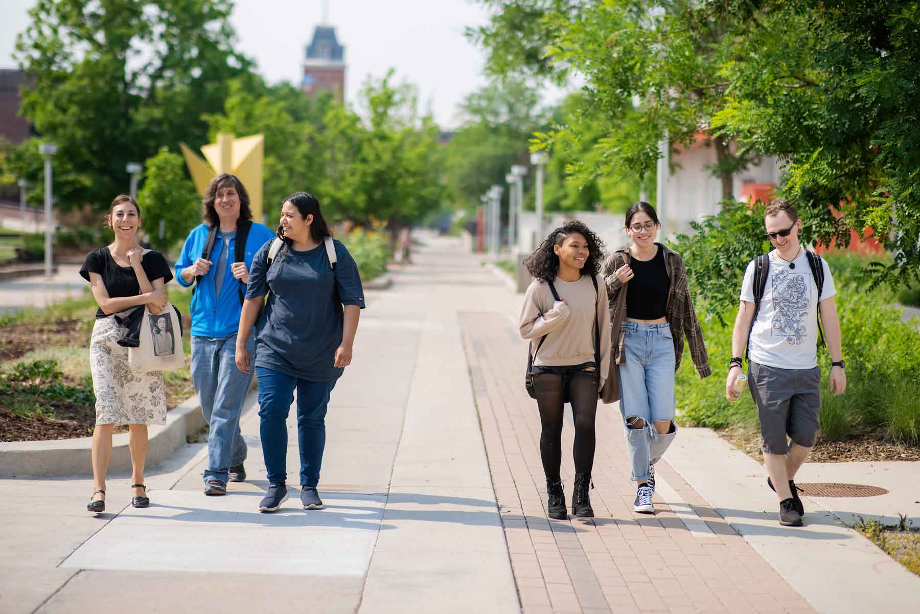 Students at the Metropolitan State University of Denver Campus