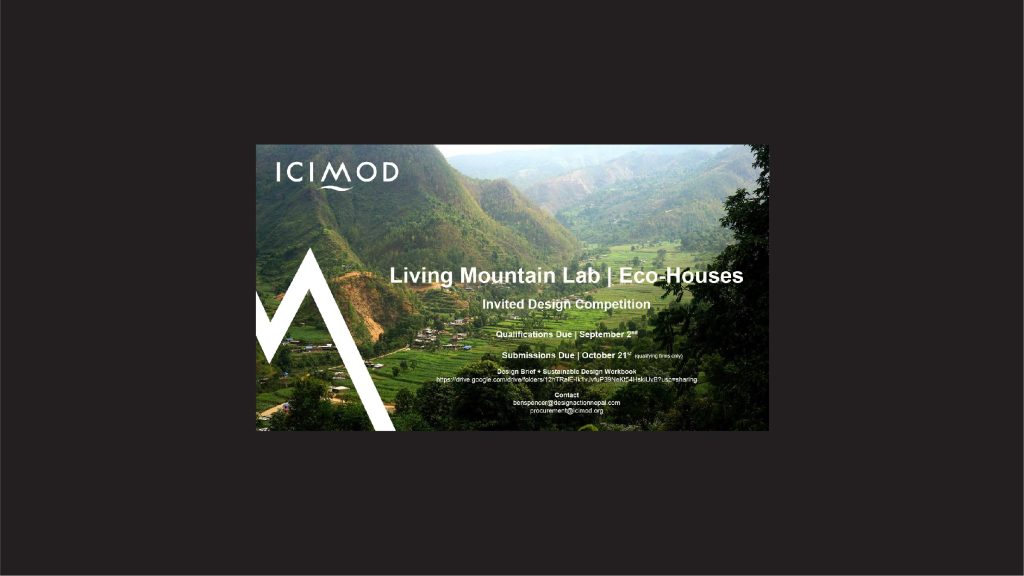 ICIMOD design competition promotional image depicting the Kathmandu Valley, Nepal
